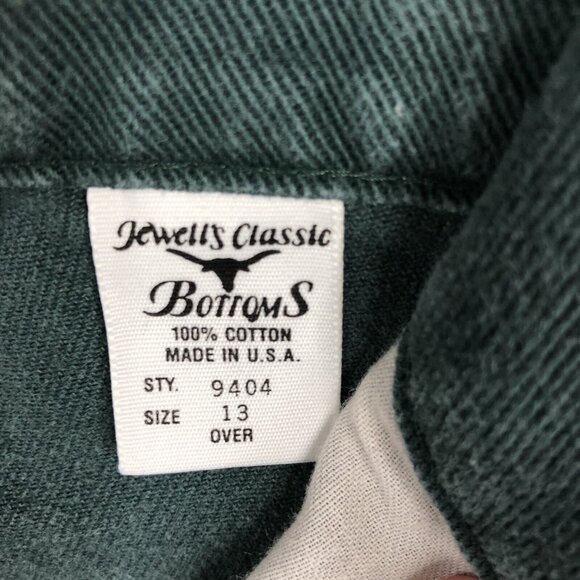 Vintage Jewells Classic Bottoms Jeans Juniors 13 Green Faded Bareback Riding - Picture 11 of 16